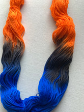 Load image into Gallery viewer, OOAK Variant (Trial 4) of Astronaut in the Ocean Hand Dyed Merino Wool &amp; Nylon Superwash Yarn
