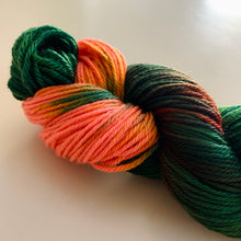 Load image into Gallery viewer, Mornin’ Dart Hand Dyed Superwash 100% Merino Wool Worsted Yarn
