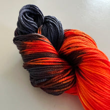 Load image into Gallery viewer, All Burn, No Bridge - Lot 1 - Hand Dyed Superwash Merino Wool DK Yarn
